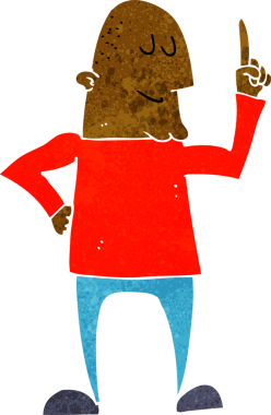 Çizgi filmdeki adam bir insan tarafından çizilmiş.