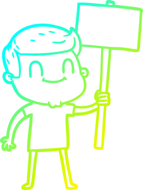 Bir insan tarafından çizilmiş karikatür cana yakın bir adamın çizimi.