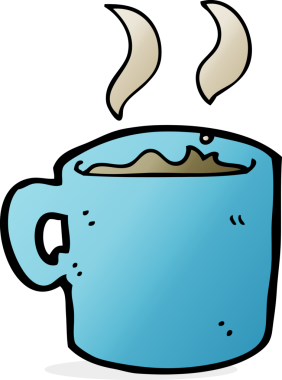 Bir insan tarafından çizilmiş kahve fincanı.