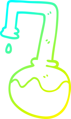 Bir insan tarafından çizilmiş bir karikatür bilim deneyinin soğuk gradyan çizimi