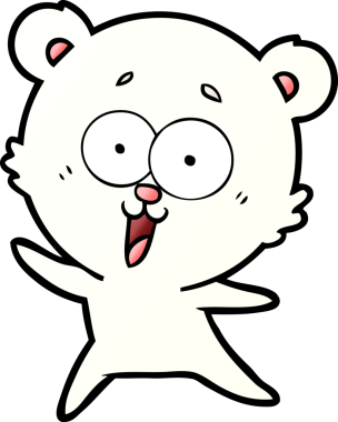 Bir insan tarafından çizilmiş kutup ayısı karikatürü