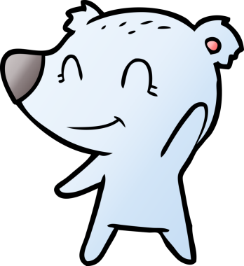 Bir insan tarafından çizilmiş dost canlısı ayı çizgi filmi.