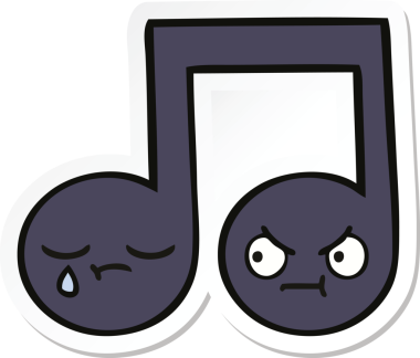 Bir insan tarafından çizilmiş şirin bir karikatür notasının çıkartması.