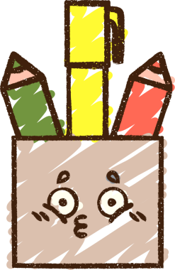 Bir insan tarafından çizilmiş kalem kabı tebeşiri