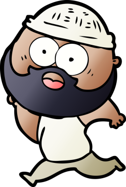 Çizgi film sakallı adam bir insan tarafından çizilmiş.