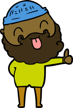 Bir insan tarafından çizilmiş sakallı bir adam.