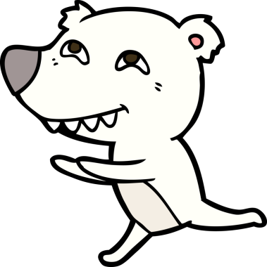 Bir insan tarafından çizilmiş kutup ayısı karikatürü