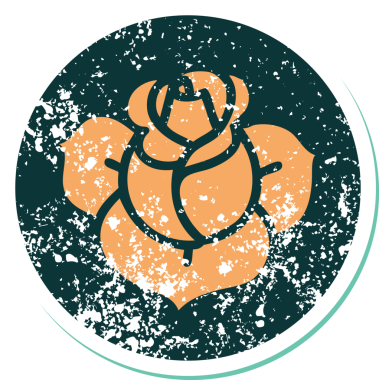 Bir insan tarafından çizilmiş bir çiçeğin sembolik dövmesi.