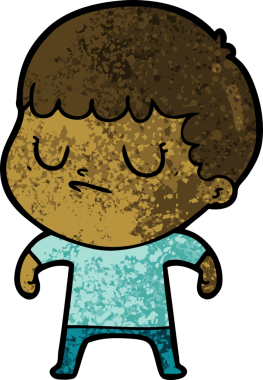 Bir insan tarafından çizilmiş huysuz çocuk çizgi filmi.