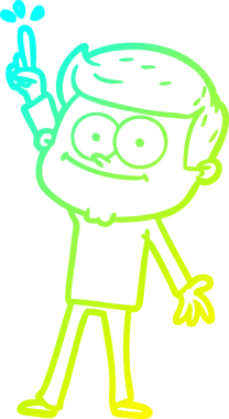 Bir insan tarafından çizilmiş gülümseyen bir çizgi film çizimi.