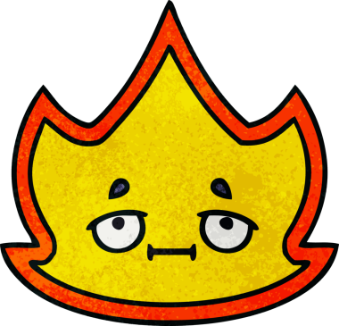 Bir insan tarafından çizilmiş bir ateşin retro grunge dokusu.