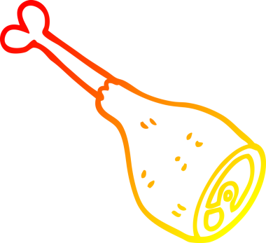 Bir insan tarafından çizilen et ekleminin sıcak çizgi çizimi