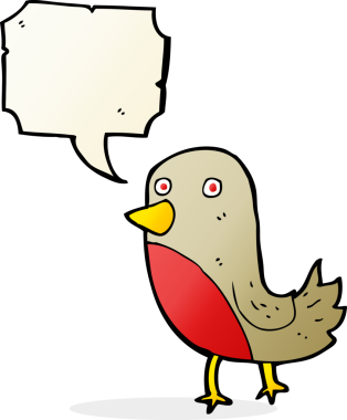 bir insan tarafından çizilmiş konuşma balonlu çizgi robin