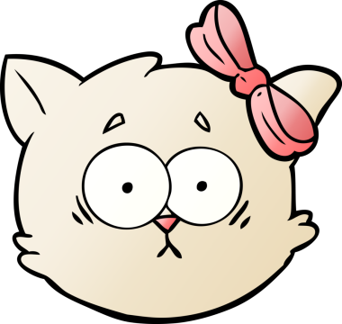 Bir insan tarafından çizilmiş endişeli bir kedi yüzü.