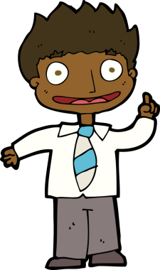 Bir insan tarafından çizilmiş bir fikri olan çizgi film adamı.