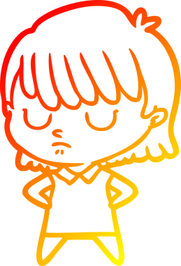 Bir insan tarafından çizilmiş bir karikatür kadın çizimi