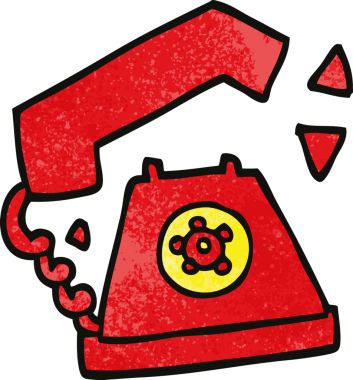 bir insan tarafından çizilmiş karalama retro telefon.