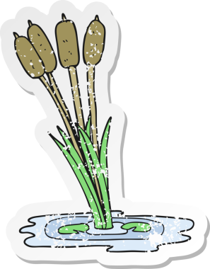 Bir insan tarafından çizilmiş karikatür sazlıklarının gerilimli yapıştırması.