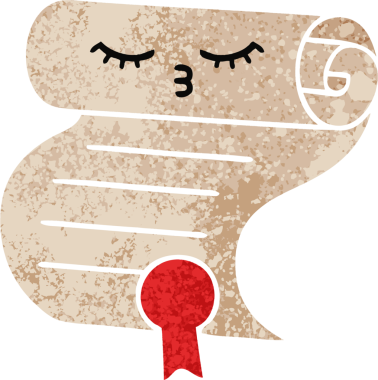 Bir insan tarafından çizilen sözleşmenin retro illüstrasyon tarzı karikatürü