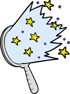 bir insan tarafından çizilmiş sihirli bir ayna.