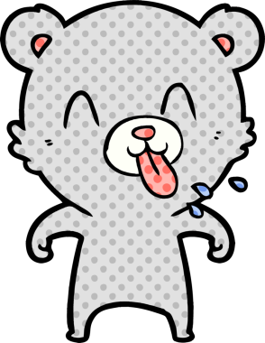 Bir insan tarafından çizilmiş bir çizgi film karakteri.