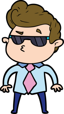 Bir insan tarafından çizilmiş havalı bir çizgi film.