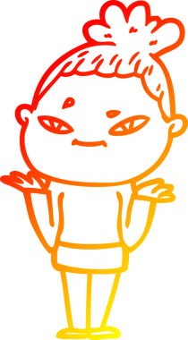 Bir insan tarafından çizilmiş bir karikatür kadın çizimi