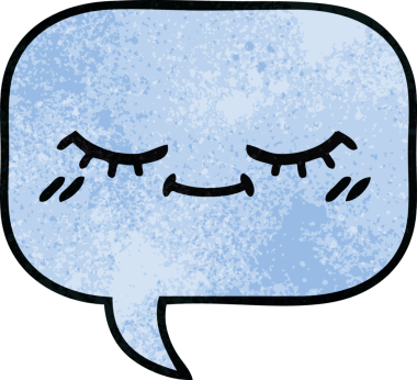 Bir insan tarafından çizilmiş bir konuşma baloncuğunun retro grunge doku karikatürü