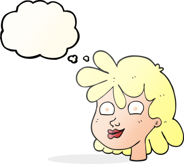 Bir insan tarafından çizilmiş serbest çizim baloncuk kadın yüzü.