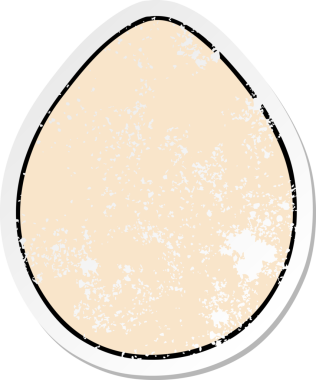 Bir insan tarafından çizilmiş garip bir el karikatür yumurtasının sıkıntılı çıkartması.