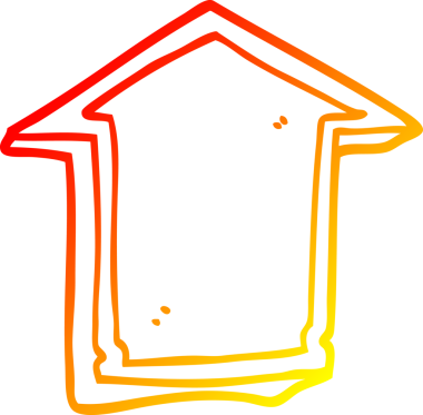 Bir insan tarafından çizilen çizgi film okunun sıcak gradyan çizimi