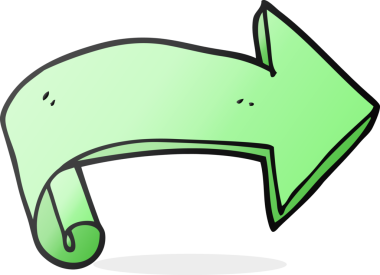 Bir insan tarafından çizilmiş serbest çizim çizgi film oku