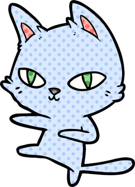 Bir insan tarafından çizilmiş kedi dansı çizgi filmi.