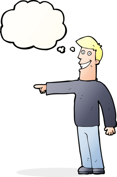 Bir insan tarafından çizilmiş düşünce baloncuğu olan bir adam.