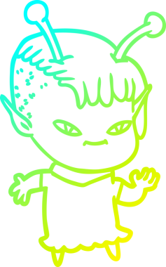 Bir insan tarafından çizilmiş, soğuk bir çizgi roman çizimi.