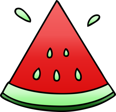 bir insan tarafından çizilmiş gölgeli karpuz karpuzu.