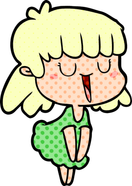 Bir insan tarafından çizilmiş karikatür kadın.