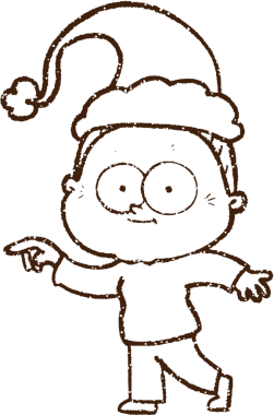 Bir insan tarafından çizilen Noel Kadını Kömür Çizimi