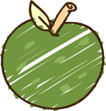 Bir insan tarafından çizilen Elma Tebeşiri