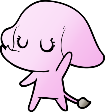 Bir insan tarafından çizilmiş şirin bir fil.