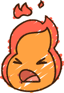 Bir insan tarafından çizilen Ateş Tebeşiri