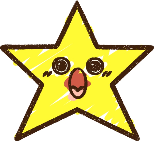 Bir insan tarafından çizilen Yıldız Tebeşiri