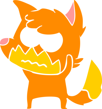 Bir insan tarafından çizilmiş düz renkli çizgi film.