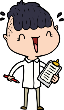 Bir insan tarafından çizilmiş mutlu çocuk.