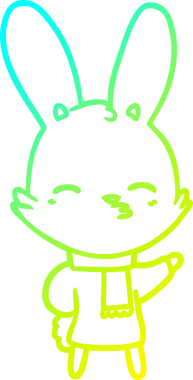 Bir insan tarafından çizilmiş garip bir tavşan çizgi filmi.