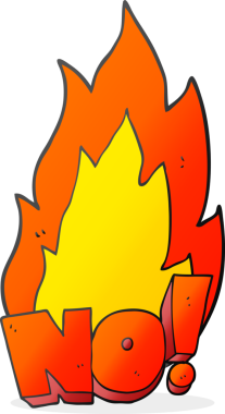 Serbest çizim HAYIR çizgi filmi! Bir insan tarafından çizilmiş bağır