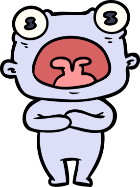 Bir insan tarafından çizilmiş garip uzaylı çizgi filmi.