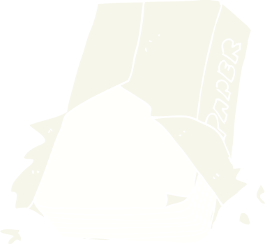 Bir insan tarafından çizilmiş ofis kağıdının düz renk çizimi
