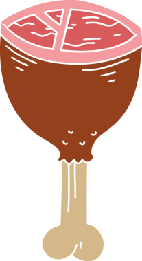 Bir insan tarafından çizilmiş garip bir et kemiği.