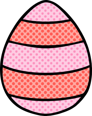 Çizgi roman tarzı tuhaf bir Paskalya yumurtası bir insan tarafından çizilmiş.